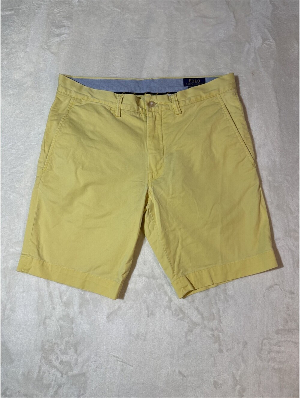 Polo Ralph Lauren Shorts Mens 31 Stretch Slim Fit Chino Yellow Summer